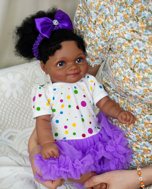 Romeo - 20" Black Reborn Baby Dolls Washable Vinyl Newborn Real Girl Lifelike Gift