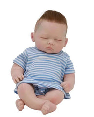 Ron - 18" Full Silicone Reborn Baby Dolls Realistic High-Quality Lifelike Sleeping Newborn Boy with Weighted Body