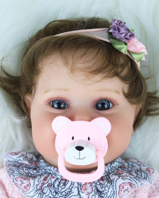 Hayden - 20" Reborn Baby Dolls Realistic Sweet Smile Toddlers Girl with Soft Vinyl Silicone Full Bod