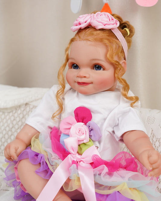 Leonor - 20" Lifelike Reborn Baby Dolls Real Baby Feeling Realistic-Newborn Baby Girl Dolls Adorable Smiling Real Life Baby Dolls