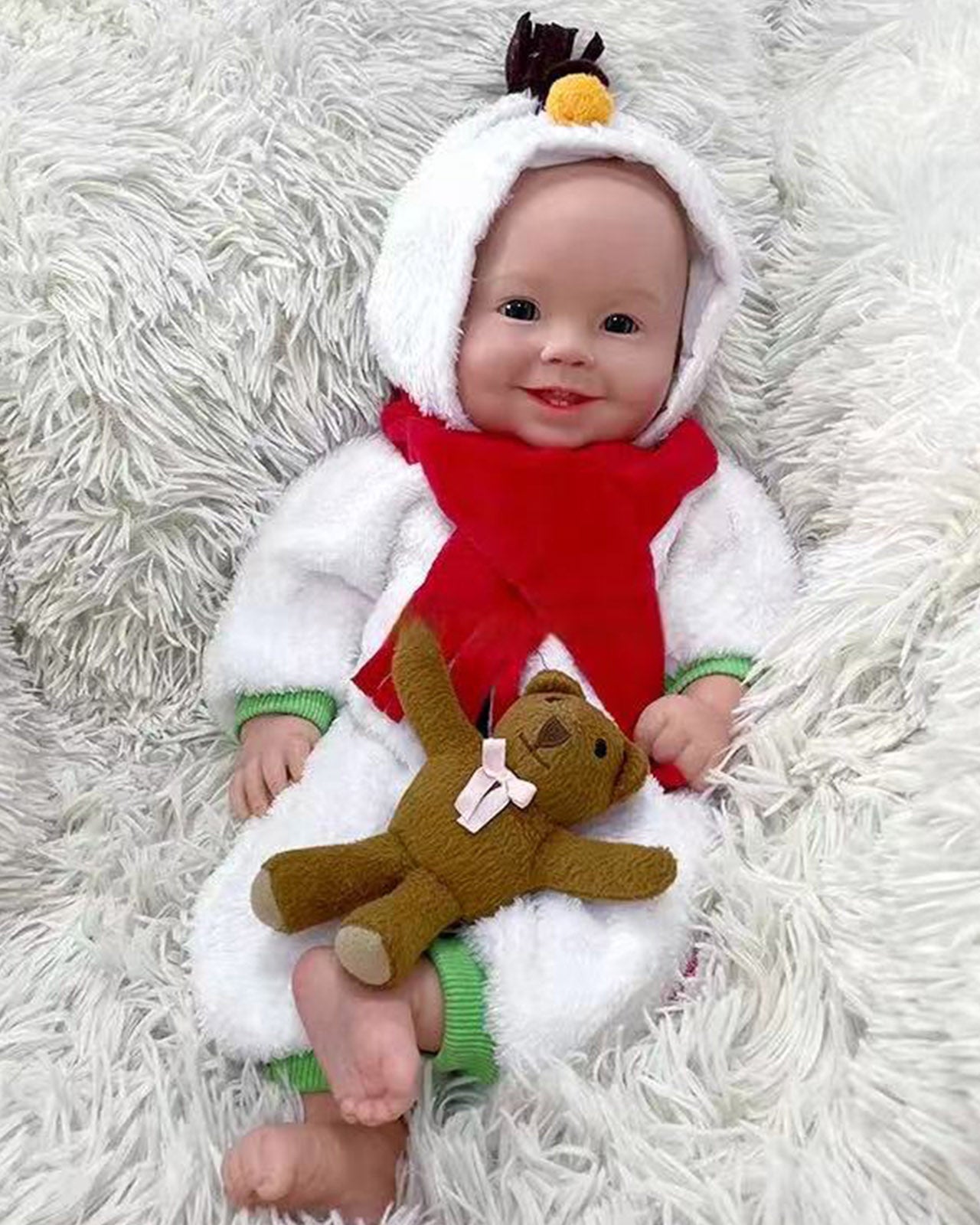 Brian - 18" Full Silicone Reborn Baby Dolls Soft Chubby Newborn Boy with Handmade Lifelike Painted