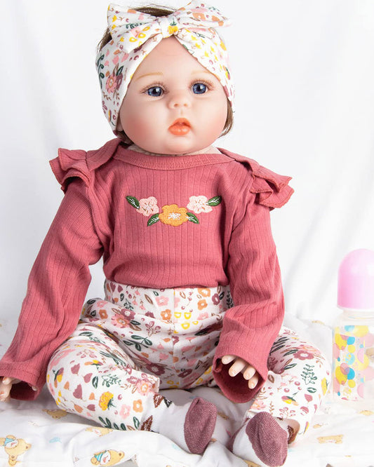 Beryl - 22" Reborn Baby Dolls Cute Toddlers Girl with Chubby Face