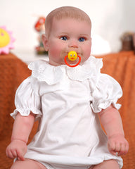 Charlotte - 24" Reborn Baby Dolls Well-behaved Smile Toddlers Girl With Sparkling Big Blue Eyes And Painted Hair