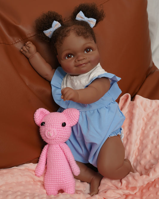 Sofia - Reborn Baby Doll Black Girl 20 Inch Realistic Newborn Baby Dolls Realistic African American Girl