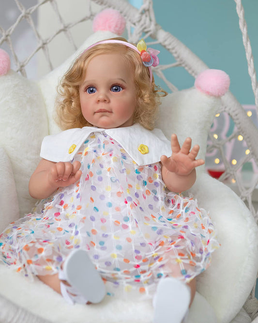 Sandie - 22" Reborn Baby Dolls Cherubic Toddlers Girl with Innocent Face