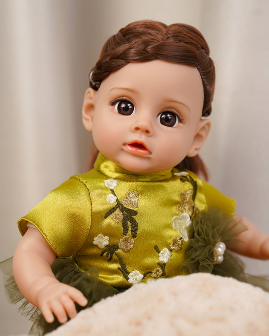 Aline - 14" Reborn Baby Dolls Sparkling Dress Baby Doll