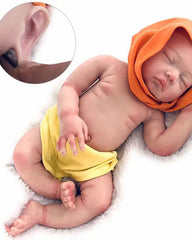 Aaron - 18" Full Silicone Reborn Baby Dolls Sleeping Soft Touch Newborn Boy With Chubby Hands