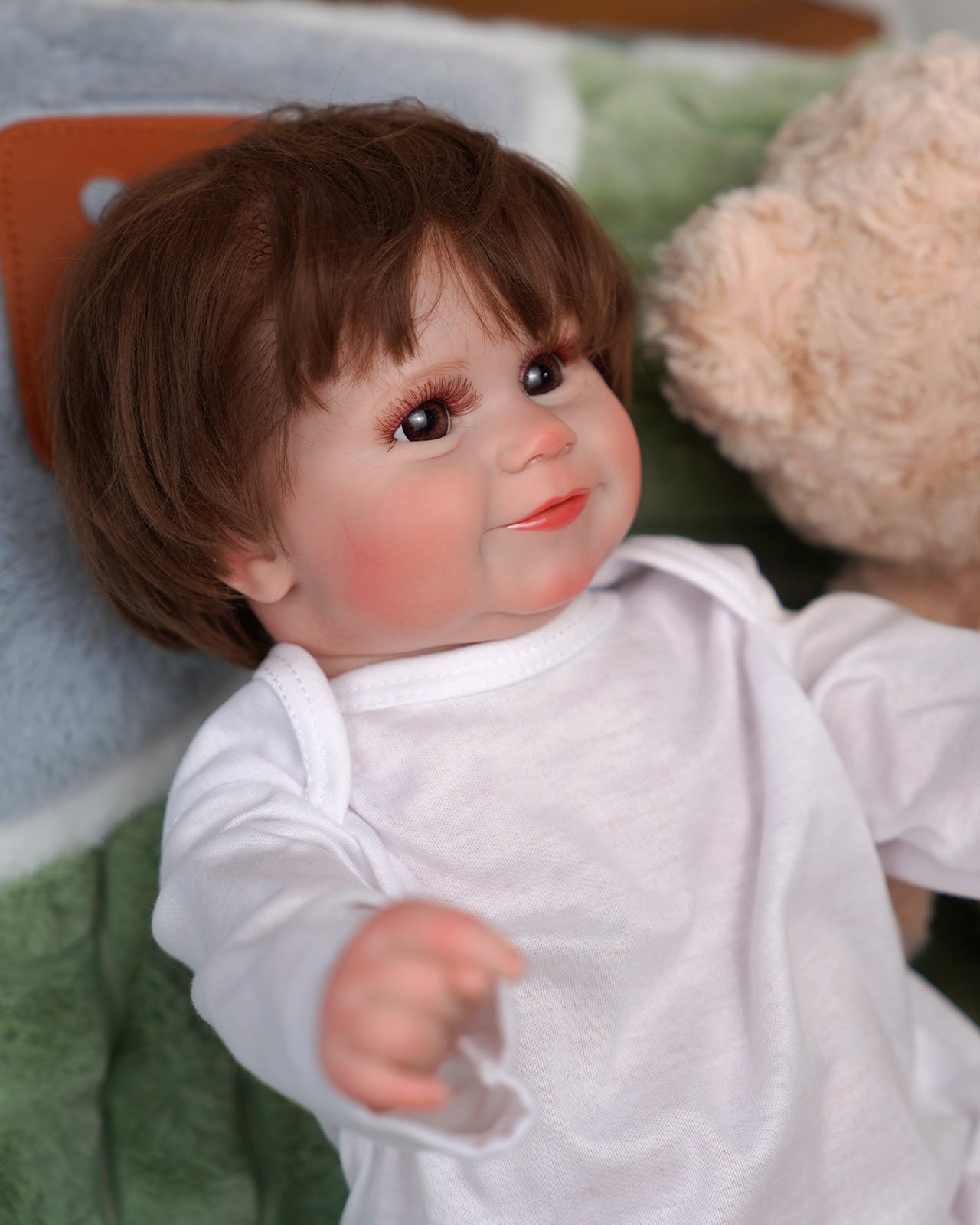 Ellie - 20" Reborn Baby Dolls Adorable Chubby Face Toddlers Girl With Cute Rosy Nose