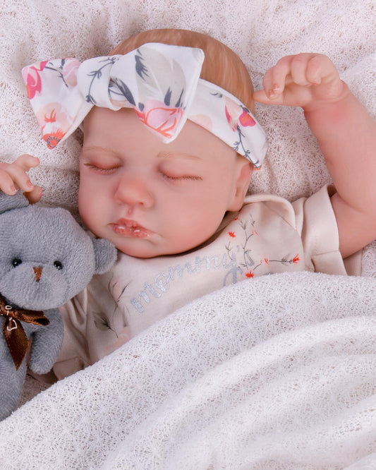 Emilia - 20" Reborn Baby Dolls Realistic Newborn Real Life Baby Girl Dolls Soft Hug Cloth Body Vinyl Girl