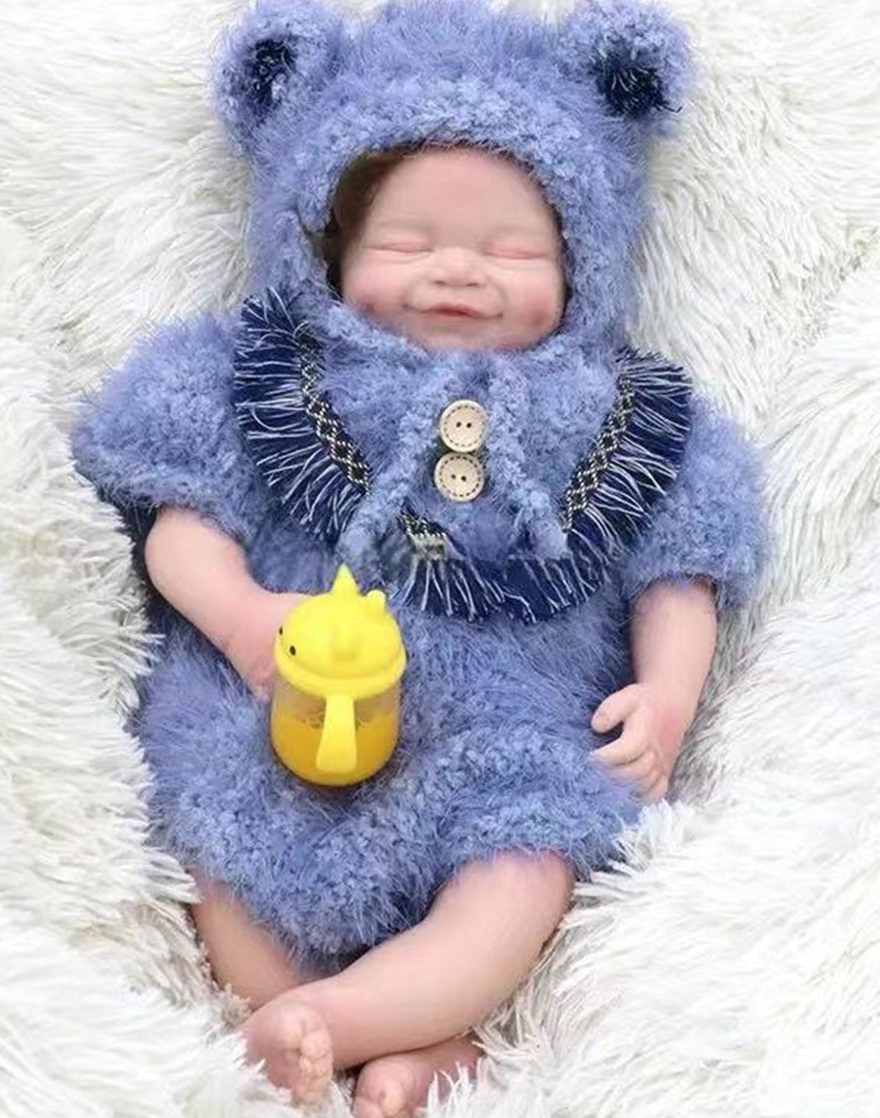 Saxon - 20" Full Silicone Reborn Baby Dolls Cute Smile Toddlers Boy with Weighted Body