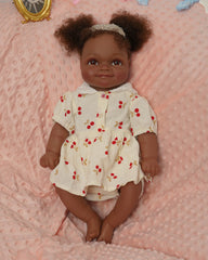 Lena - Lifelike Reborn Baby Dolls Black -20 Inch Baby-Soft Body & Curls Realistic-Newborn Baby Dolls African American Real Life Baby Girl