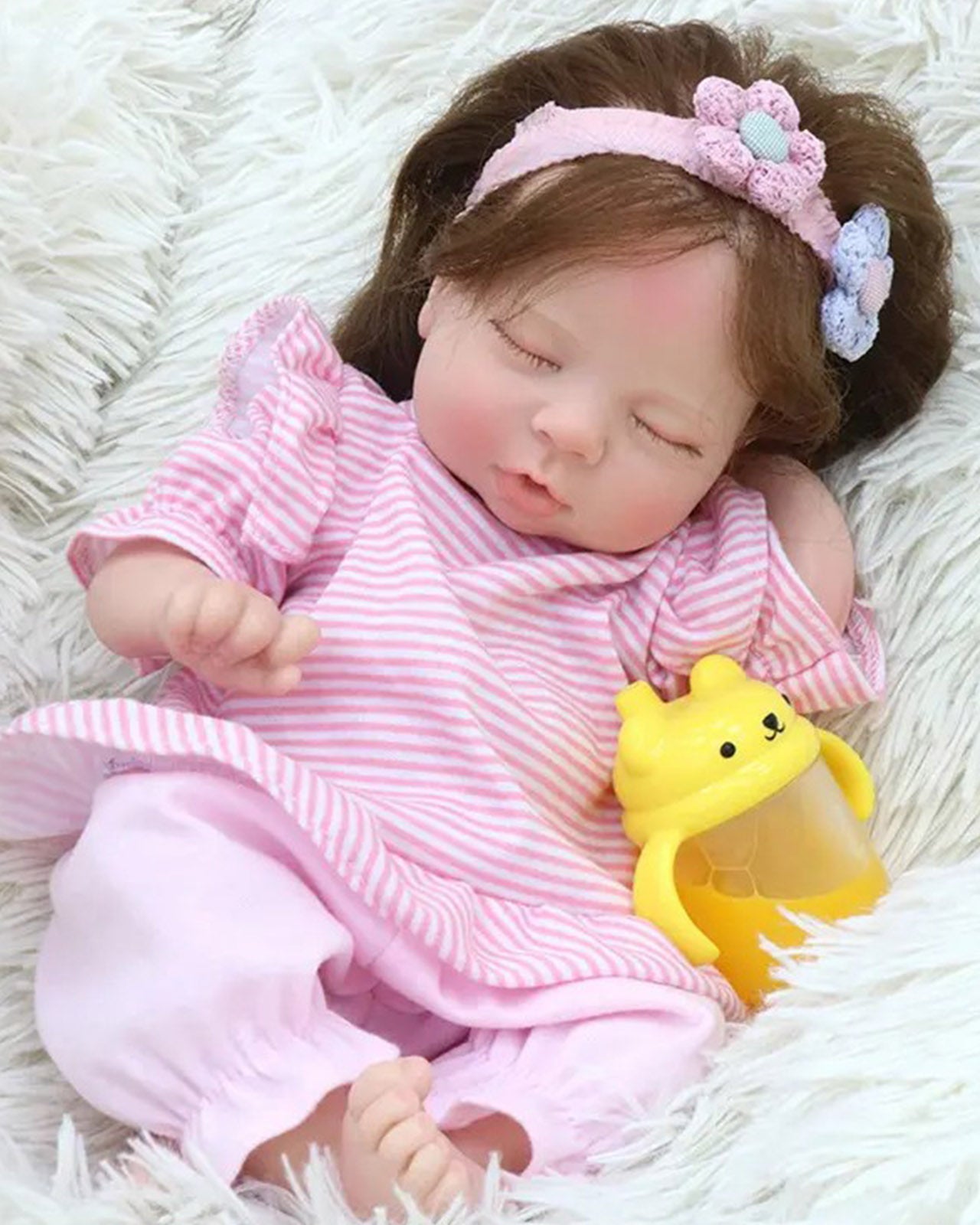 Jessica - 13" Full Silicone Reborn Baby Dolls Hand Painted Cute Newborn Girl With Rooted Hair