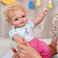 Katya - 20" Adorable Lifelike Reborn Baby Dolls Girl with Opened Blue Eyes