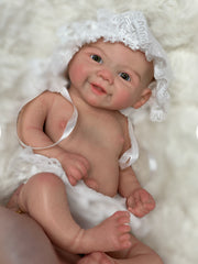 Jerome - 13" Full Silicone Reborn Baby Dolls Cute Smile Premature Girl