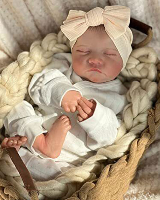 Hudson - 17" Realistic Reborn Baby Dolls Full Body Vinyl Silicone Boy Doll Lifelike Newborn