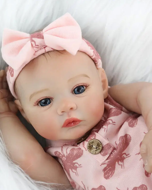 Duarte - 22" Reborn Baby Doll Hand-Painted Vinyl Body with Blue Headband