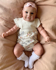 Jim - 24" Reborn Baby Doll Realistic Smiling Toddler Girl with Hug Cloth Body