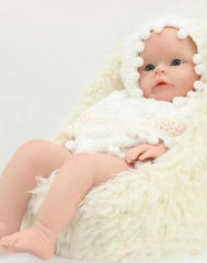 Odelia - 22" Full Platinum Silicone Baby Dolls Cute Toddler Girl with Big Blue Eyes