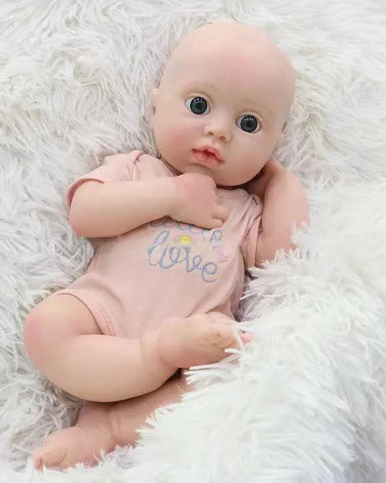 Napoleon - 13" Full Silicone Reborn Baby Dolls Cute Awake Premature Boy with Big Eyes