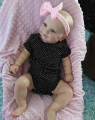 Deborah - 24" Reborn Baby Dolls Soft Vinyl Real Touch Toddlers Girl with Cute Smile