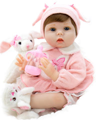 Hannah - 22" Reborn Baby Dolls Cute Chubby Toddlers Girl with 3D-paint Skin