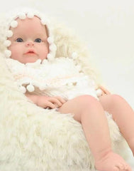 Odelia - 22" Full Platinum Silicone Baby Dolls Cute Toddler Girl with Big Blue Eyes