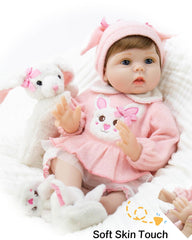 Hannah - 22" Reborn Baby Dolls Cute Chubby Toddlers Girl with 3D-paint Skin