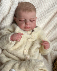 Joan - 20" Reborn Baby Dolls Realistic Sleeping Girl with Looks Real Life Soft Silicone Vinyl Body