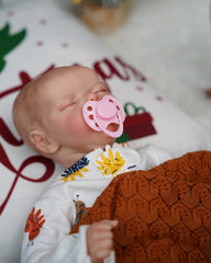 Bertha - 18" Reborn Baby Dolls Sweet Sleeping Newborn Boy with Hand-painted Hair