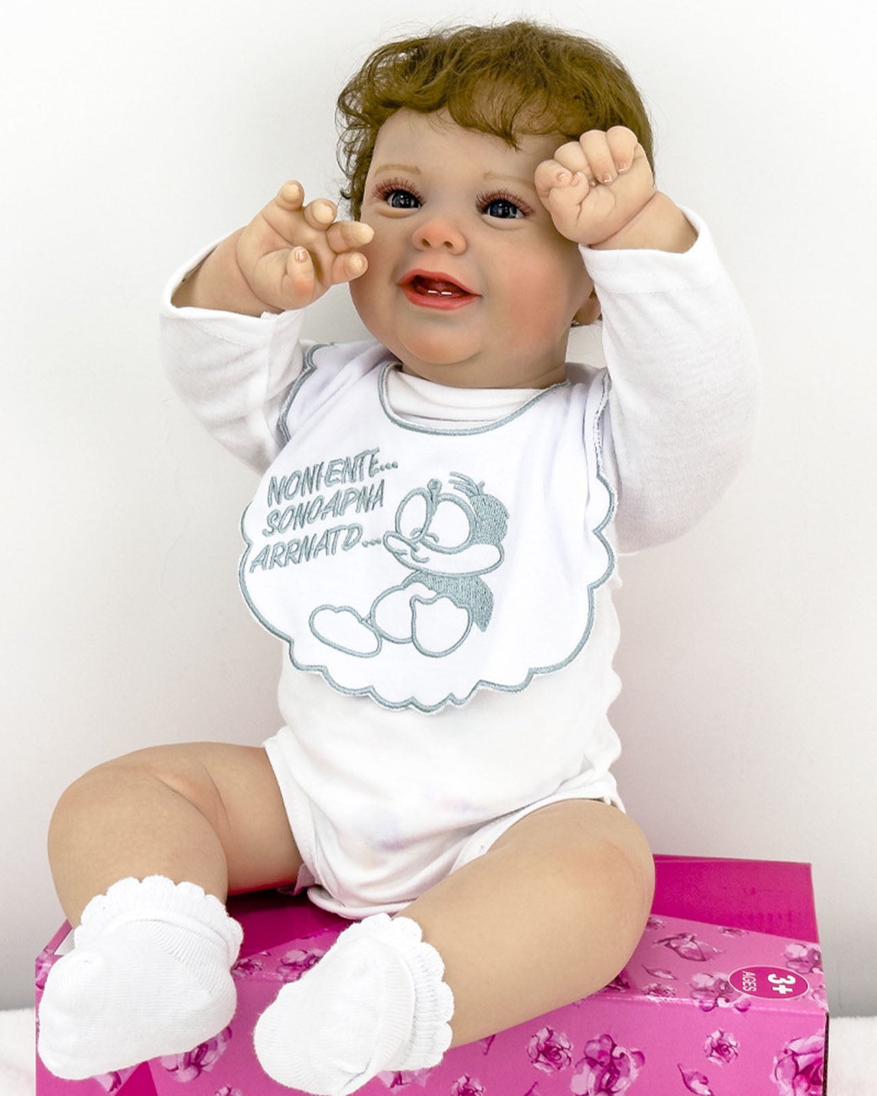Leo - 22" Reborn Baby Doll Really Cute Toddler Boy with Huge Baby Full Body Vinyl Handmade Details