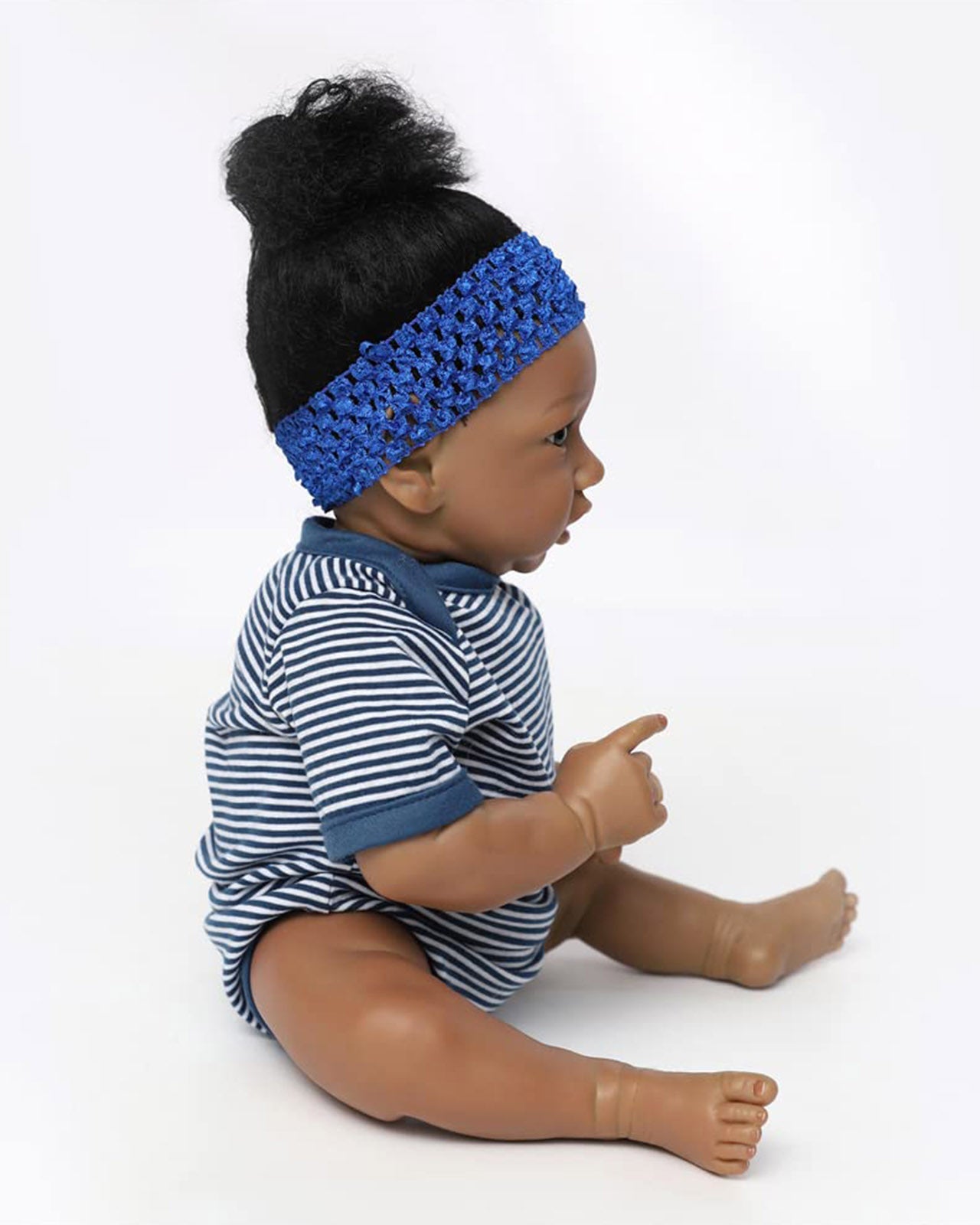 Blanche - 20" Reborn Baby Dolls Black African American Newborn Girl with Lifelike Soft Body Silicone Limbs