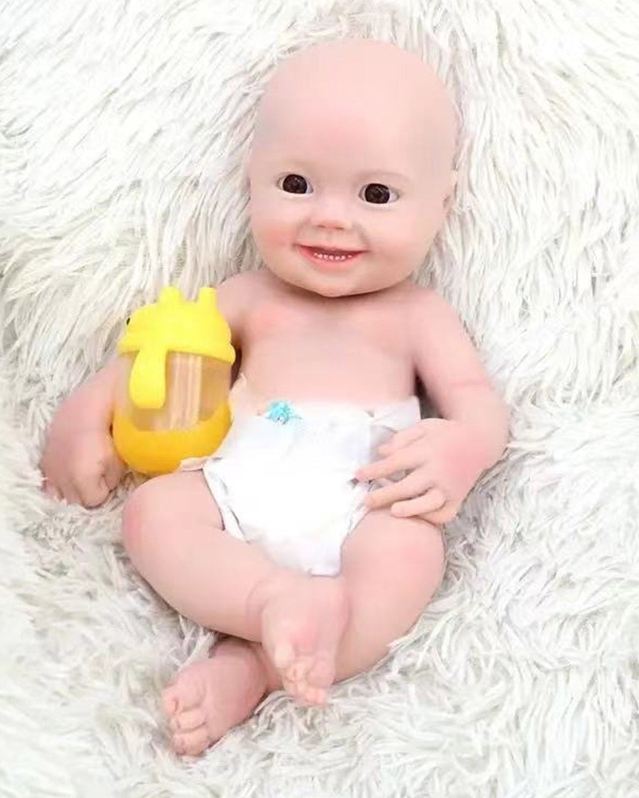 Jerome - 13" Full Silicone Reborn Baby Dolls Cute Smile Premature Boy with Cute Milk Teeth