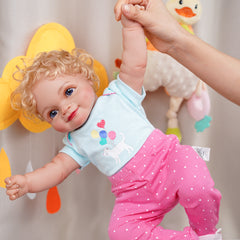 Katya - 20" Adorable Lifelike Reborn Baby Dolls Girl with Opened Blue Eyes