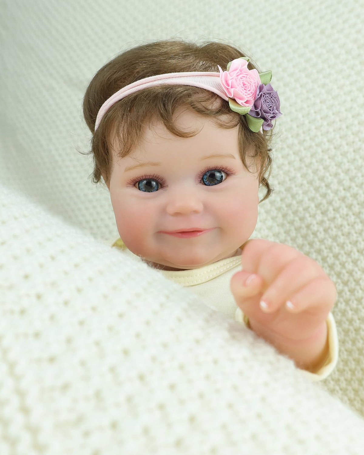 Tasha - 20" Reborn Baby Dolls Look Real Awake Newborn Girl with Hand-rooted Hair