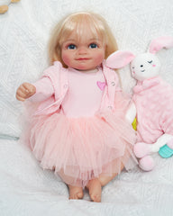 Lyuda - 20" Reborn Baby Doll with 3D Painted Skin and Hand-painted Visible Blood Vessel Fabric Toys
