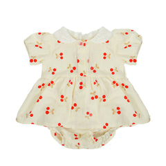 Red Polka Dot Skirt Suit for 17"-20" Reborn Baby Doll