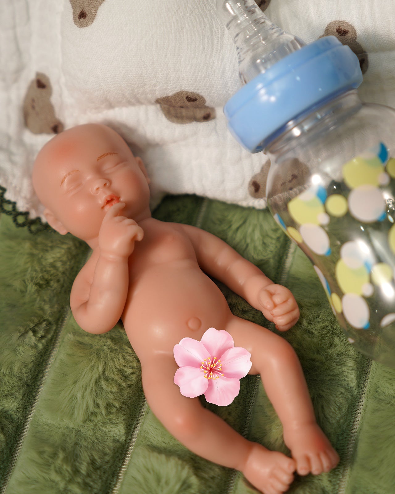13 Full Solid Silicone Bebe Reborn Doll Painted Can Drink