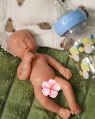 Lvy - 6" Full Silicone Reborn Baby Dolls Bouncy Newborn Girl With Flexible Waterproof Body