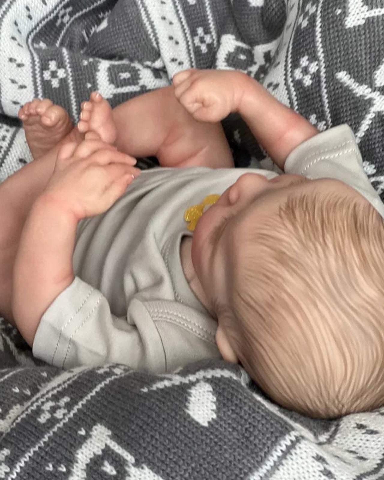 Bob - 17" Reborn Baby Dolls Realistic Sleeping Newborn Boy with Soft Silicone Vinyl Body