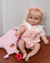 Lyuda - 20" Reborn Baby Doll with 3D Painted Skin and Hand-painted Visible Blood Vessel Fabric Toys