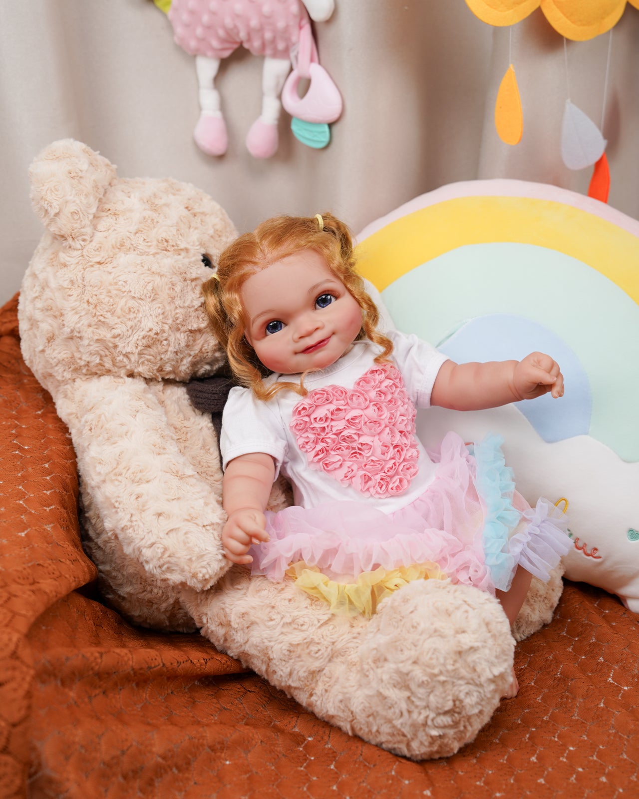 Pinky Reborn 20 Inch Realistic Baby Doll - Weighted Soft Body With Blue Eyes & Accessories