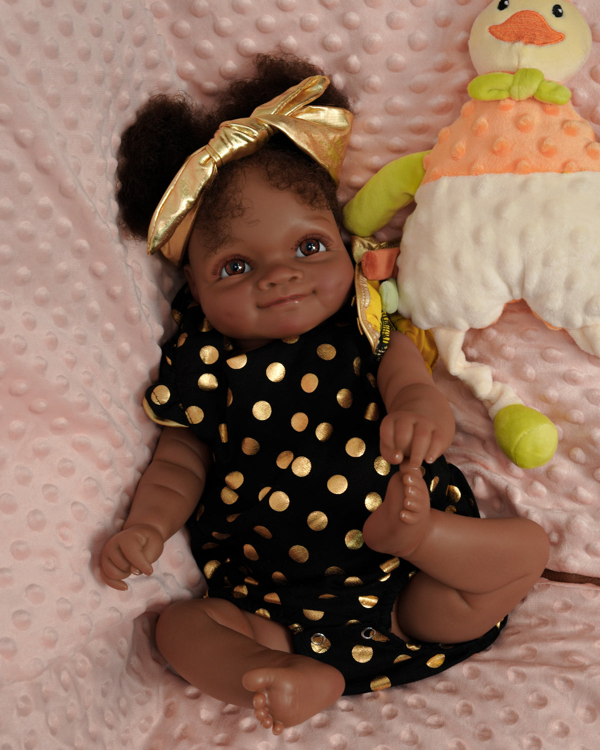 Jamila - Reborn Baby Dolls Black Lifelike African American Reborn Girl Doll 20 Inch Weighted Biracial Newborn Baby