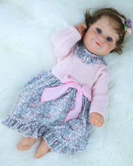 Hayden - 20" Reborn Baby Dolls Realistic Sweet Smile Toddlers Girl with Soft Vinyl Silicone Full Bod