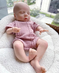 Julia - 13" Full Silicone Reborn Baby Dolls Sleeping Newborn Girl With Baby-soft Skin