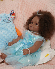 Natalie - Lifelike Reborn Black Girl- 20-Inch Realistic Newborn Real Life Baby Dolls for Kids Age 3+