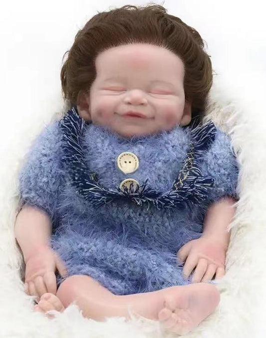 Saxon - 20" Full Silicone Reborn Baby Dolls Cute Smile Toddlers Boy with Weighted Body