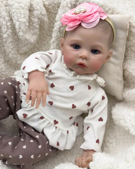 Tamarochka - 22" Reborn Baby Doll Soft Lifelike Body, Handmade 3D Skin with Realistic Details, Collectible Craftsmanship Doll, Holiday Gift