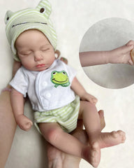 Pascual - 13" Full Silicone Reborn Baby Dolls Can Open Mouth Lifelike Bebe Boy Reborn Doll For Choose Birthday Gifts