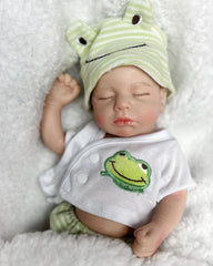 Pascual - 13" Full Silicone Reborn Baby Dolls Can Open Mouth Lifelike Bebe Boy Reborn Doll For Choose Birthday Gifts