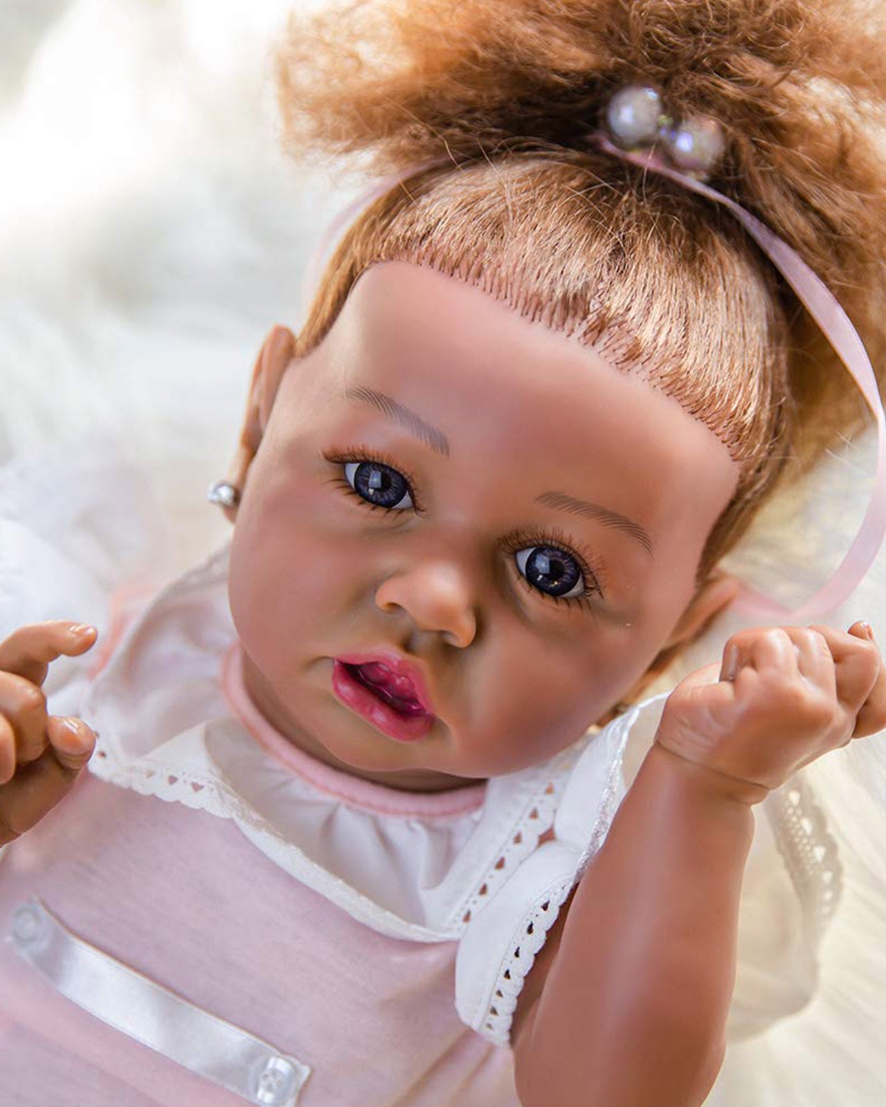 Isla - 20" Reborn Baby Dolls Sweet Truly African American Newborn Girl with Big Eyes